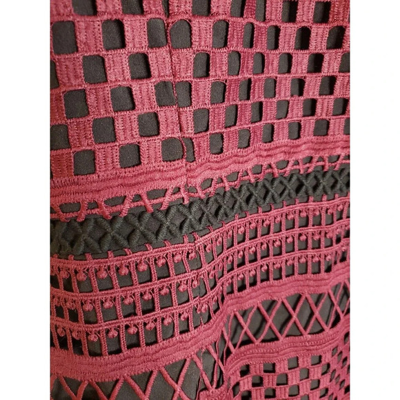 Greylin Anthropologie Dress Women's Medium Wine Lace Mini Heidi Nwt - Picture 6 of 11
